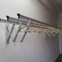 Giàn phơi đồ thông minh gắn tường xếp ngang